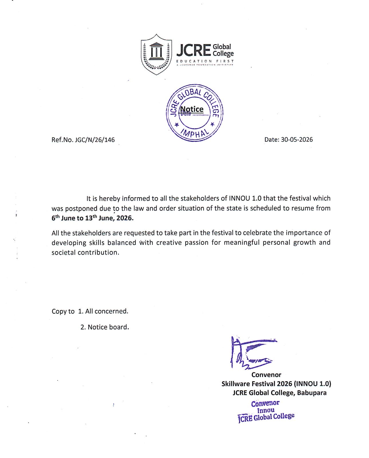 Official Notice